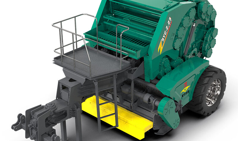 Efficient round baling with anti-clogging design, ideal for silage and forage in diverse terrains.