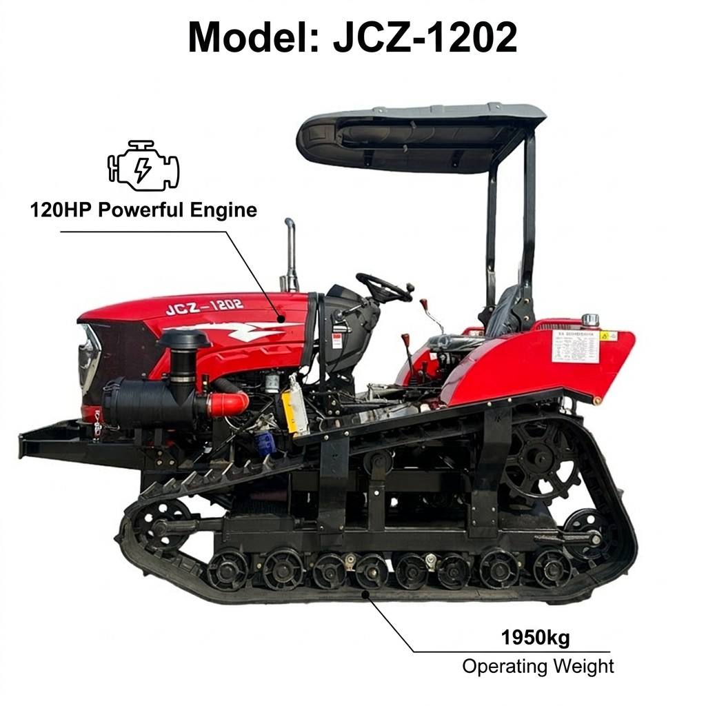 Dual-purpose crawler tractor for both water and dry land use (120 HP)