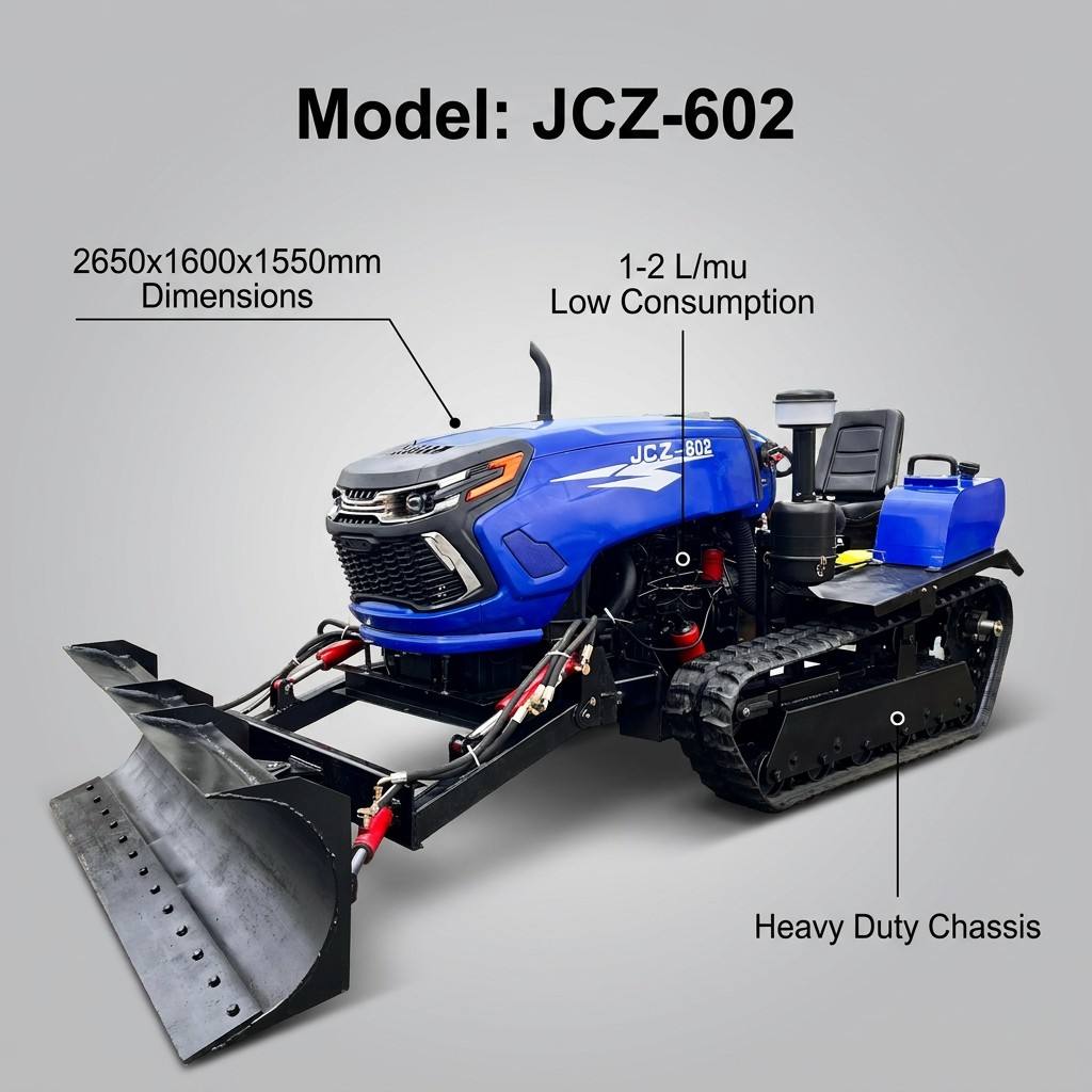 Dual-purpose crawler tractor for both water and dry land use (60 HP)