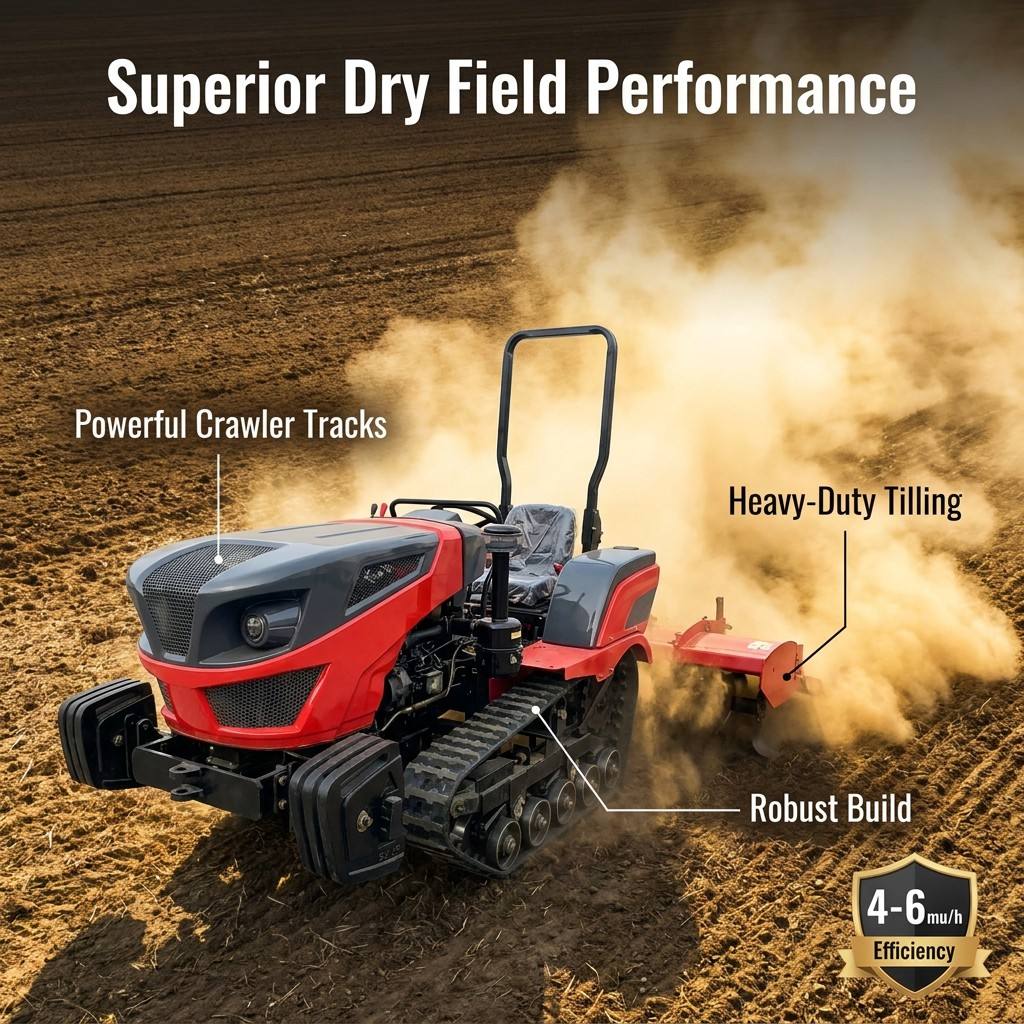 Dual-purpose crawler tractor for both water and land use (50 HP) - Image 5