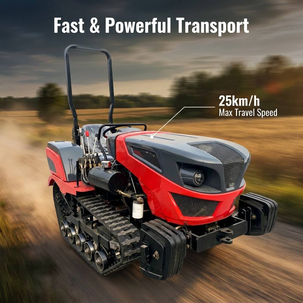 Dual-purpose crawler tractor for both water and land use (50 HP) - Image 2
